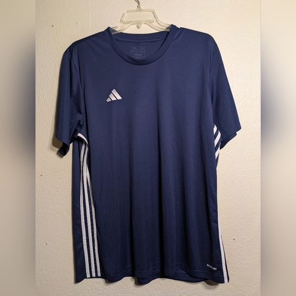 Adidas Men's Navy Blue Sports Shirt Size 2xl Pre-owned - Picture 2 of 7